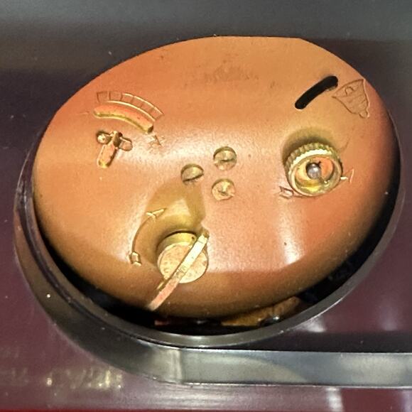 Vintage Portable Traveling Radio Transistor Alarm Clock with Cognac Leather Case - Picture 6 of 16